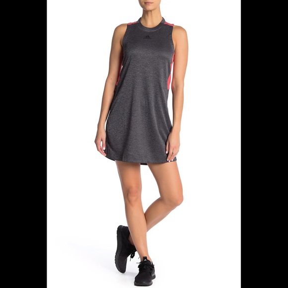 adidas Dresses & Skirts - Adidas‎ Sleeveless Lite Dress Pink-Grey